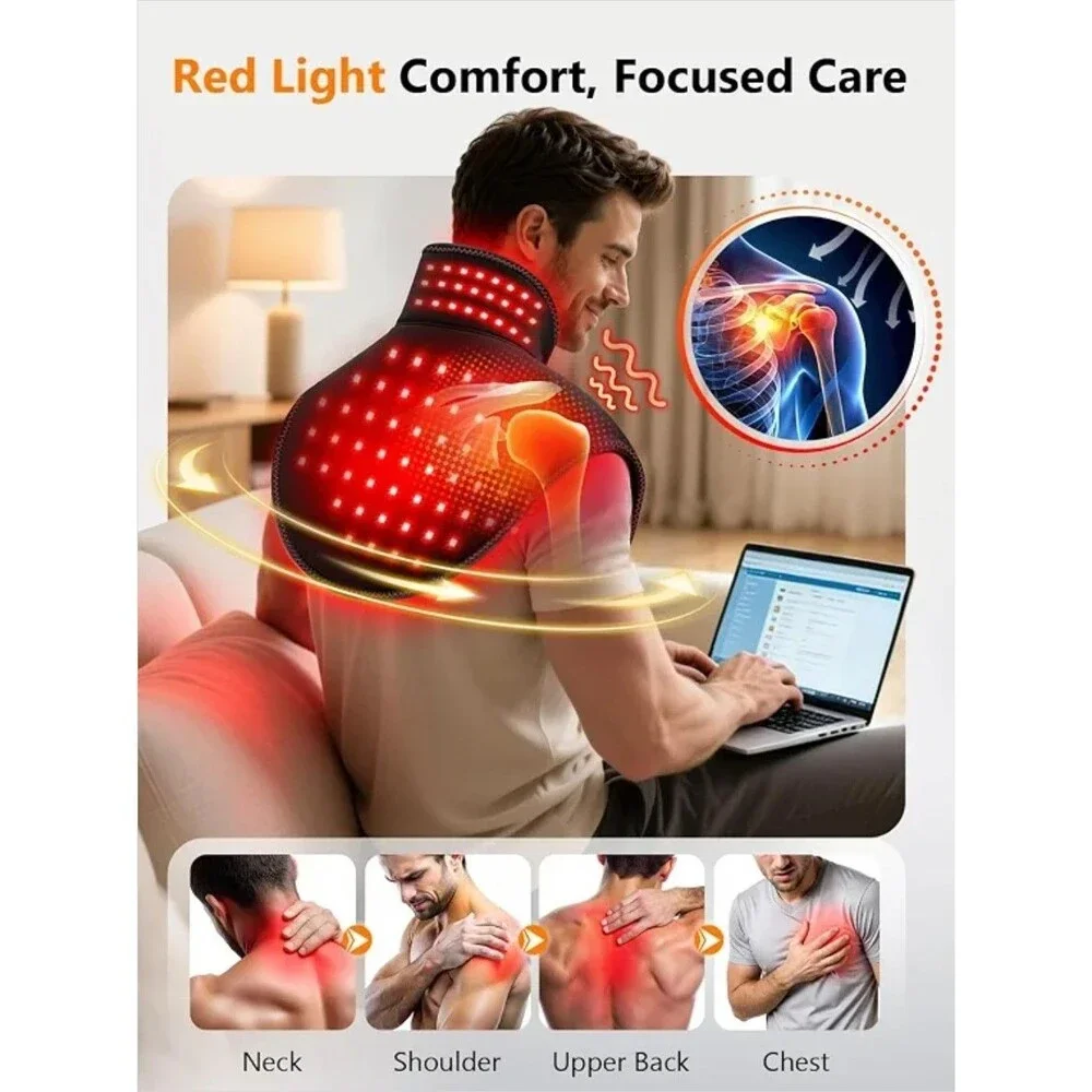 Red Light Therapy for Neck  Shoulder Pain Relief Cordless Shoulder Belt Wrap Box